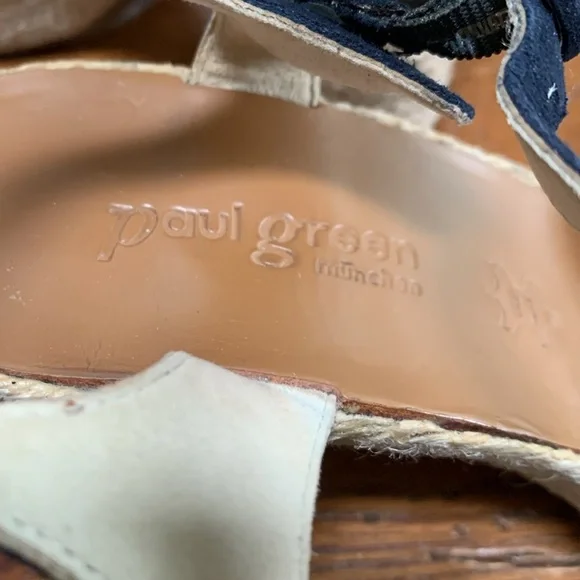 Paul Green Harper Black Suede Platform Sandals Women’s Jute Wrap Heels Size 7.5 - Picture 2 of 14